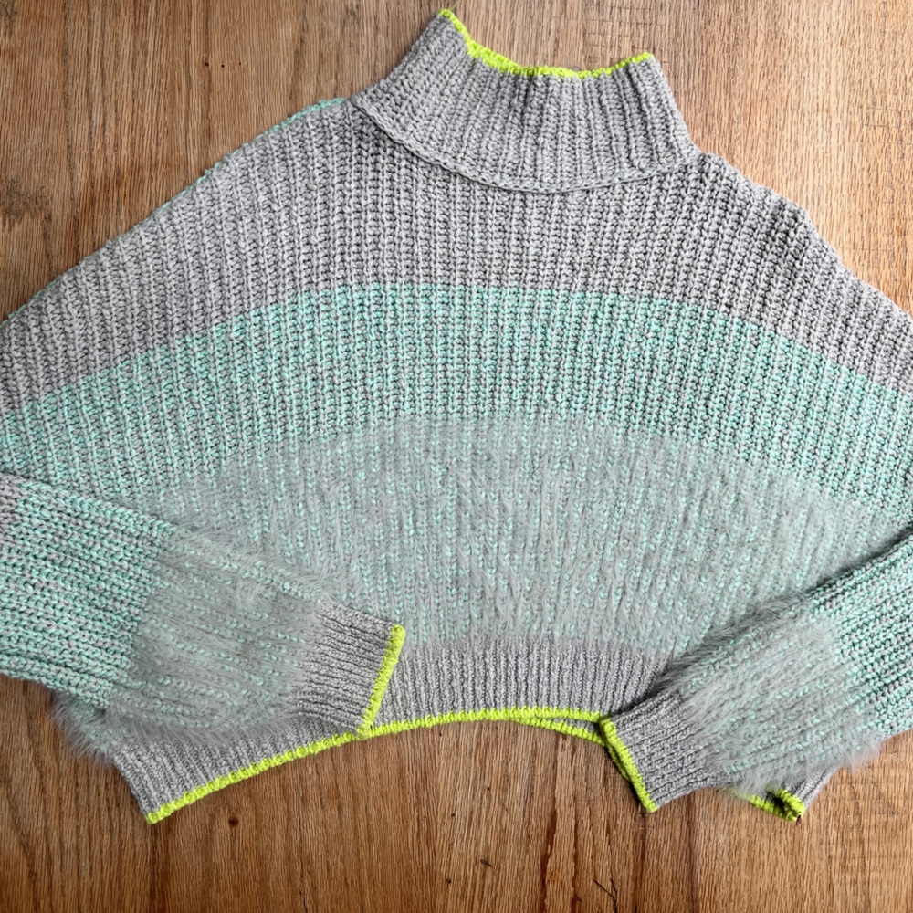 Free People Cropped Cowl Neck Sweater